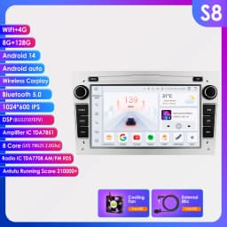 Hizpo 2Din 7inch Android Auto Car Radio for Opel Astra H G J Zafira B Corsa C Antara Vectra Vivaro GPS RDS DSP 4G BT CarPlay