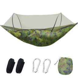 2 Person Camping Garden Hammock With Mosquito Net Outdoor Furniture Bed Strength Parachute Fabric Sleep Swing Portable Hanging