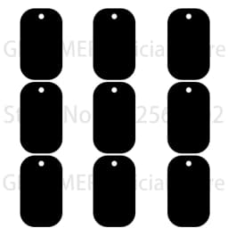 100Pcs Nameplate Laser Engraved Number Pendant for KeyChain Diy Making Aluminum Military Identity Tag Custom Personalized ID