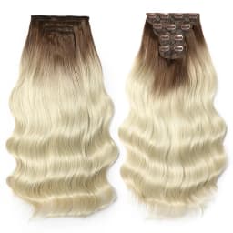 Bio Body Wave Clip In Hair Extensions 22 Inches 4 pcs/lot 220g Soft Natural Heat Resistant Fiber Clip In Synthetic Hair