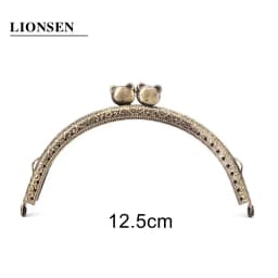 10pcs 8.5CM 10.5CM 12.5CM Cat Metal Purse Frame Handle for Clutch Bag Handbag Accessories Making Kiss Clasp Lock Bronze Bags