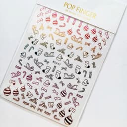 Sliver Bronzing 3D Christmas Nail Art Decoration Sticker Sparkly White Colorful Glitter Geometry Snowflake Winter Slider Foil