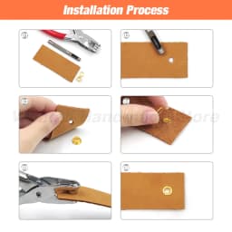4mm/6mm/12mm Eyelet Grommet Install Plier With 100 Sets Eyelet Metal Hole Ring For DIY Leatherthercraft Bags Belts Shoes Clothes