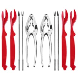 Seafood Tools Set - 10/12Pcs Lobster Crackers and Picks Set, Crab Leg Cracker & Forks Nut Cracker - Kitchen Tools