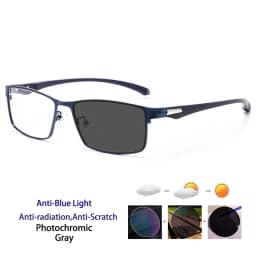 KOCOLIOR Anti Blue Light Men Reading Glasses Titanium Alloy Metal Frame Business Computer Reader +1.50 1.75 2.0 2.25 2.50 2.75