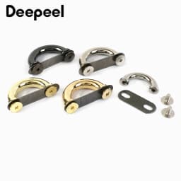 10Pcs Deepeel 14/17mm Metal Bag Arch Bridge D Ring Buckle Strap Hook DIY Handbag Hardware Belt Leather Repair Accessories
