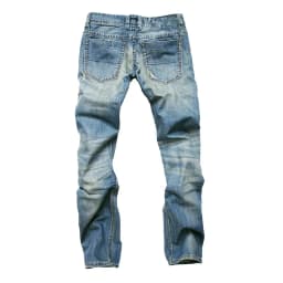 Hole Jeans for Men Mid Waist Washed Straight Pants Streetwear Vintage Zipper Fly Denims 2024 Autumn Ankle Length Trousers