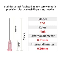 14G-30G 38mm Dispensing Needle Syringe Needle 1.5 Inch Dispensing Needle Used to Fill Liquids, Glue and Syringes