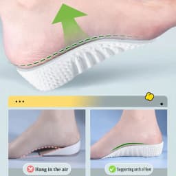 Memory Foam Height Increase Insoles Sneakers Heel Lift Shoe Pads for Men Women Shoes Flat Feet Arch Support Orthopedic Insoles