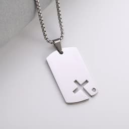 Hot Sale Pendant Smooth Plate Tag Men Retro Necklace Jewelry