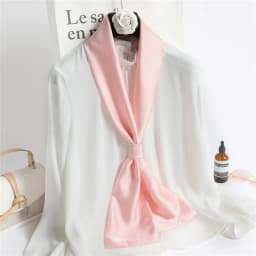 Red Solid Color Long Silk Scarf Female Hair Scarves Silk Satin Neck Scarf For Women 14*145CM Headbands Plain Bag Ribbon Lady
