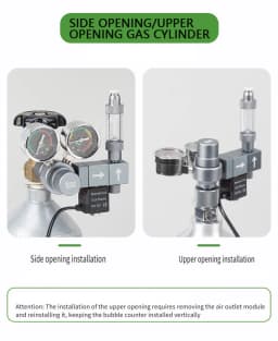 Aquarium CO2 Regulator Dual Meter Solenoid Valve Quick Plug Foam Recorder Control System Fish Tank CO2 Pressure Reducing Valve