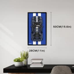 Display Wall Mount Board for Lego Technic 2022 Ford GT 42154,Adult Collectibles Gifts for Lego Car Wall Mount (42154-Display)