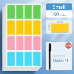 Waterproof Colorful Self Adhesive Assorted Stickers Removable Label Stickers Name Tag Bottle File Document School Supplies