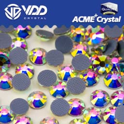 VDD Multi-color ACME+Series Top Quality Glass Hot-Fix Rhinestones Crystal AB Flatback Glitter Strass Stones For Fabric Garment