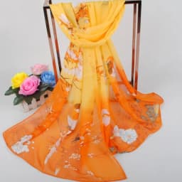 Spring New Lucky Bird Women's Chiffon Long Silk Scarf Headscarf Scarf Beach Scarf Small Gift