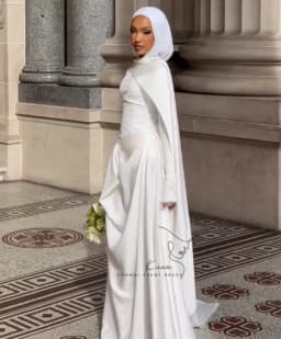 KUXA Customized Simple Muslim Wedding Dresses Saudi Kuwait Full Sleeves Floor-Length A-Line Bridal Gowns Vestidos De Novia 2026
