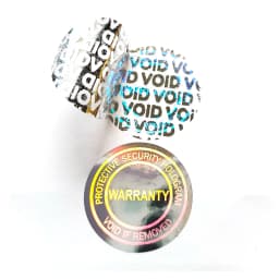 100pcs 2cm PROTECTIVE SECURITY HOLOGRAM WARRANTY VOID IF REMOVED Silver Tamper Evident Label Warranty Void Sticker Removal Proof