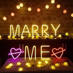 DIY Alphabet Letter Neon Light Sign & @ Number LED Night Light 22cm Height Decor Birthday Wedding Party Wall USB & Battery Case