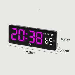 Creative Number Clock Color Nightlight Temperature Calendar Alarm Clock LED Large Number Electronic Clock Backlight Home Decor