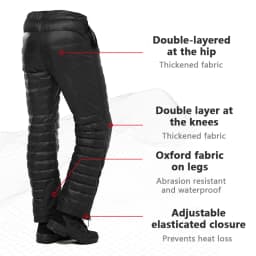 Naurehike Winter Duck Down Pants Outdoor Waterproof 20D Nylon Zips Trousers Warm Lightweight Portable Hiking Climbing Pantalones