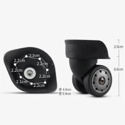 2Pcs/Pack Luggage Wheel for Delsey Wheels Replacement Suitcase Repair Accessories Omni-directional Wheel Mute