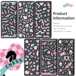MOHAMM 12 Sheets Shiny Cool Game Stickers for Photo DIY Collage Art Album Creation Scrapbook Journal Planners
