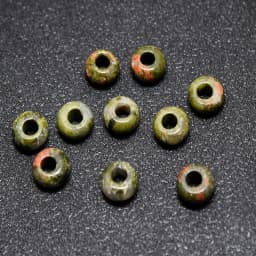 10Pcs Natural Crystal Agate Stone Big Hole Beads Abacus Spacer Beads Crafts Supplies for Jewelry Making DIY Bracelet Accessories