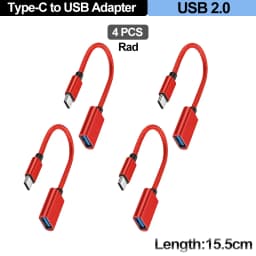 For Mobile Phone USB Female to Type C Male Adapter OTG 15.5CM Long Cable For Xiaomi Samsung S20 Huawei OTG Data Cable Converter