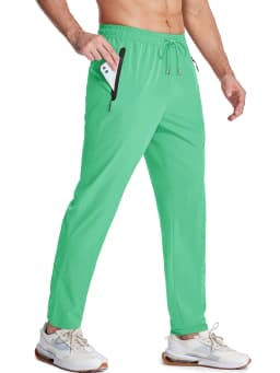 MAGCOMSEN Men's Casual Trousers Quick Dry Waterproof Stretch Work Pants with Zip Pockets Spring Summer Sweatpants