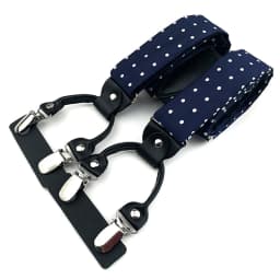 VEEKTIE Brand Suspender For Men 6 Snap Hooks Y-back Adjustable Jacquard Floral Check Shirts Paisley Yellow Blue Vintage Retro
