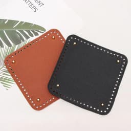 Square Bottom for DIY Knitted Bag PU Leather Bag Accessories Handmade Bottom DIY Crochet Bag Bottom Handbag Parts
