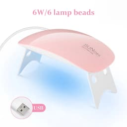 LINMANDA Mini Nail Dryer Lamp 6W LED UV Portable Nail Dryer Curing Lamp Light for Gel Based Polish with 45s/60s Timer Setting