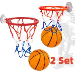 Kid Indoor Mini Basketball Hoop Set with Suction Cup Wall Hanging Home Sports Game Children's Exercise Fun Basket Ball Hoops Kit