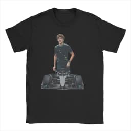 Andrea Kimi Antonelli Smoking and Drinking Beer T-Shirts for 100% Cotton T Shirt Short Sleeve Tee Shirt Plus Size Clothes