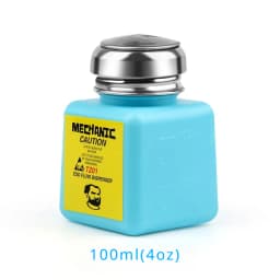 MECHANIC TZ01 Liquid Alcohol Bottle Press Pumping ESD Fluid Dispenser Metal Cap Plastic Container for PCB Motherboard Clean tool