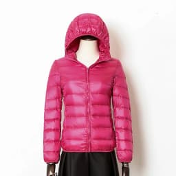 Women's Lightweight Casual Hooded Down Jacket Autumn Winter Minimalist Short Down Coats Female Solid Color Zipper Warm Outerwear