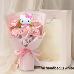 Sanrio Handheld Bouquet Hello Kitty Rose Bouquet Hello Kitty Artificial Roses Home and Wedding Decoration Hello Kitty Romantic