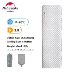 Naturehike Camping Mat 3.2/5.8/8.8 High R Value Ultralight Warm Inflatable Mattress Outdoor Portable Folding Inflatable Mats
