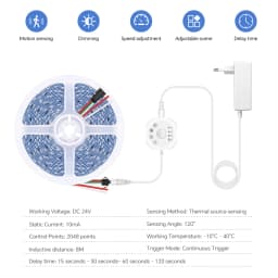 PIR Motion Sensor LED Stairs Night Light WS2811 Pixels Addressable Chasing Strip For Room Staircase Corridor Entrance Lamp Decor
