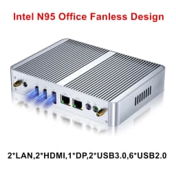 Topton M4 Fanless Silent Mini PC Intel N100 N95 Dual LAN 3x Storage 3x4K UHD Firewall NAS Office Industrial Computer Windows 11