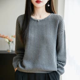 WinvyNee Spring Women Pure Cotton Pullover Sweaters Round O Neck Long Sleeve Solid Color Hollow Out Casual Knitwear ZA1092001
