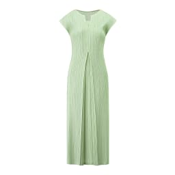 Miyake Fold 2024 Fall New Slimming V-neck French Dress For Women Advanced Short-sleeved Waist Elegant Commuter Dress