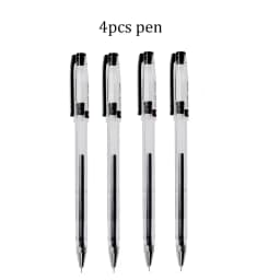 4 Pcs/set 0.28mm Ultra Fine Gel Pen Creative Large Capacity Black Ink Signature Pen Student Writing Supplies Stationery Gifts