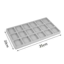 1pcs Gray Flock Beads Tray Design Boards Kit Measurement Compartment Beads Beading Jewelry Making Craft Tools Accessories