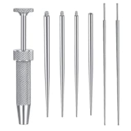 Stainless Steel Titanium Curved Piercing Taper Tool Earring Applicator Professional Puncture Straight/Curved Pole Earring Tool
