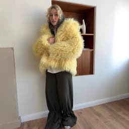 Faux Fur Coats Women Solid Fur Jacket Oversize Scarf Round Neck Long Sleeve Open Stitch Thick Warm Fur Casual 2025 Autumn Winter