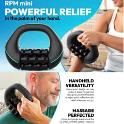 Mini Rolling Percussive Massager Whole Body Fatigue Relief Deep Tissue and Muscle Recovery Rechargeable Powerful 3-Speed Spin