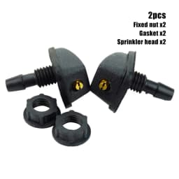 2 Pcs/Set Car Universal Front Windshield Wiper Nozzle Jet Sprayer Kits Sprinkler Water Fan Spout Cover Washer Outlet Adjustment