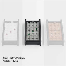 Wholesale large multi-digit gem storage box diamond display box V Groove colorful gems Box PortableGem Display Tray with Lid